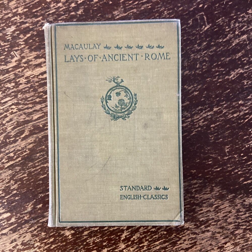 1902 Macaulay Lays of Ancient Rome Ginn Standard English Classics Antique Book